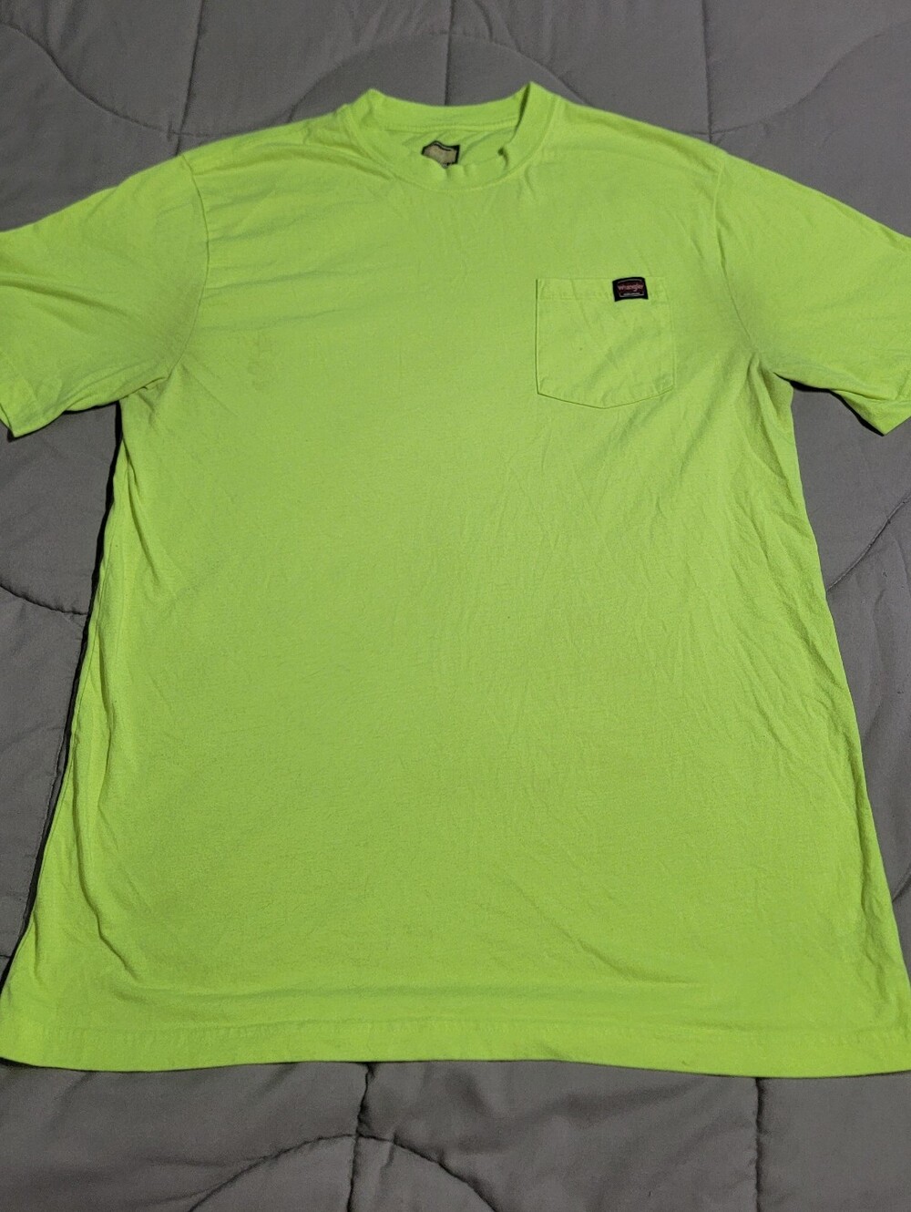 Wrangler Workwear Safety Neon Yellow Pocket Shirt -  Size XL Tall